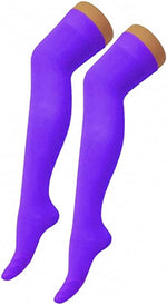Load image into Gallery viewer, New Ladies Girls Over The Knee Plain Microfiber Socks Assorted Colours Women Thigh High Socks UK Size 4-6
