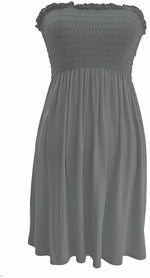 Load image into Gallery viewer, New Womens Ladies Sheering Top Strapless Bandeau Dress Top Jersey Ladies Plus Size Boobtube Top Dress UK 16-22
