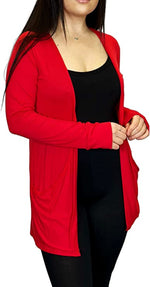 Load image into Gallery viewer, Ladies Long Sleeve Pocket Cardigan Womens Top Sizes 8-14
