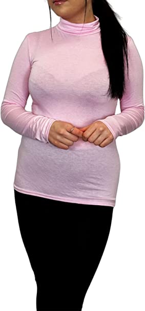 Women's Polo Roll Neck Jumper – Long Sleeve Turtle Neck (8–14)
