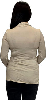 Load image into Gallery viewer, Ladies Polo Roll Neck Long Sleeve Turtle Neck Plain Jumpers for Women Top Womens Ladies New Plain Turtle Polo Roll Neck Long Sleeve Stretch Jumper T-Shirt Tee Top 8-14
