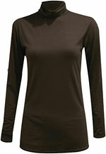 Load image into Gallery viewer, Ladies Polo Roll Neck Long Sleeve Turtle Neck Plain Jumpers for Women Top Womens Ladies New Plain Turtle Polo Roll Neck Long Sleeve Stretch Jumper T-Shirt Tee Top 8-14
