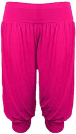 Load image into Gallery viewer, Ladies Plus Size Ali Baba Baggy Stretch Fit Shorts Womens Plain Cropped Harem Trouser Pants 8-26
