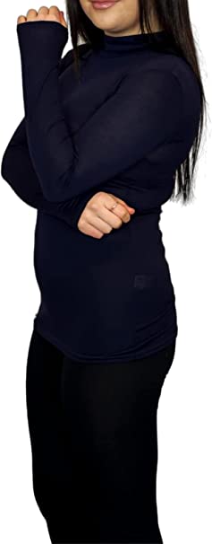 Ladies Polo Roll Neck Long Sleeve Turtle Neck Plain Jumpers for Women Top Womens Ladies New Plain Turtle Polo Roll Neck Long Sleeve Stretch Jumper T-Shirt Tee Top 8-14