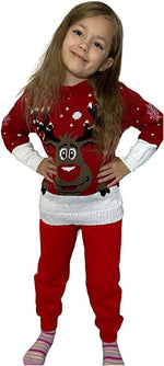 Load image into Gallery viewer, Children&#39;s Kids Girls Boys Rudolph On The Wall Christmas Jumper
