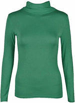 Load image into Gallery viewer, Ladies Polo Roll Neck Long Sleeve Turtle Neck Plain Jumpers for Women Top Womens Ladies New Plain Turtle Polo Roll Neck Long Sleeve Stretch Jumper T-Shirt Tee Top 8-14
