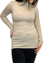 Load image into Gallery viewer, Ladies Polo Roll Neck Long Sleeve Turtle Neck Plain Jumpers for Women Top Womens Ladies New Plain Turtle Polo Roll Neck Long Sleeve Stretch Jumper T-Shirt Tee Top 8-14
