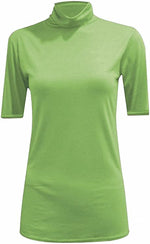 Load image into Gallery viewer, Womens Ladies Turtle Polo Neck Jumper Short Sleeve Top High Neck T Shirt Top Plus 16-26
