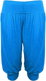 Load image into Gallery viewer, Ladies Plus Size Ali Baba Baggy Stretch Fit Shorts Womens Plain Cropped Harem Trouser Pants 8-26
