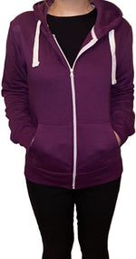 Load image into Gallery viewer, Ladies Plain Colour Hoodie Womens Fleece Hooded Top Zip Zipper Hoodie Sweatshirt Available in 22 Colours Plus Sizes Small-XL
