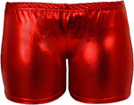 Load image into Gallery viewer, Womens Metallic Wet Look Hot Pants Womens Red Blue Shiny Halloween Summer Fancy Party Disco Wet Look Shorts
