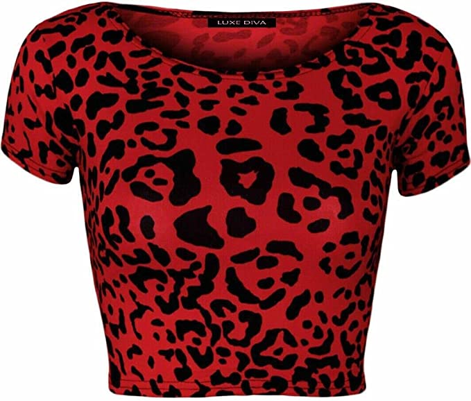 Women Cap Short Sleeve Crop Top Round Neck Plain/Printed T-Shirt Stretchy Summer Cropped Vest Tops Size 8-14