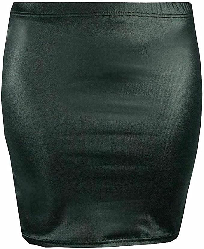 Womens Print Ladies Stretch Bodycon Elasticated Jersey Short Mini Skirt