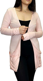 Load image into Gallery viewer, Ladies Long Sleeve Pocket Cardigan Womens Top Sizes 8-14
