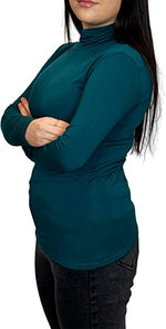 Load image into Gallery viewer, Ladies Polo Roll Neck Long Sleeve Turtle Neck Plain Jumpers for Women Top Womens Ladies New Plain Turtle Polo Roll Neck Long Sleeve Stretch Jumper T-Shirt Tee Top 8-14

