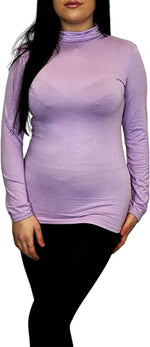 Load image into Gallery viewer, Ladies Polo Roll Neck Long Sleeve Turtle Neck Plain Jumpers for Women Top Womens Ladies New Plain Turtle Polo Roll Neck Long Sleeve Stretch Jumper T-Shirt Tee Top 8-14
