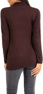 Load image into Gallery viewer, Ladies Polo Roll Neck Long Sleeve Turtle Neck Plain Jumpers for Women Top Womens Ladies New Plain Turtle Polo Roll Neck Long Sleeve Stretch Jumper T-Shirt Tee Top 8-14
