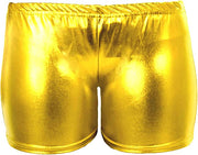 Womens Metallic Wet Look Hot Pants Womens Red Blue Shiny Halloween Summer Fancy Party Disco Wet Look Shorts