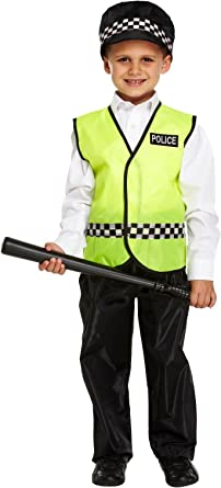 LUXE DIVA Kids Police Officer Fancy Dress