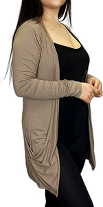 Load image into Gallery viewer, Ladies Long Sleeve Pocket Cardigan Womens Top Sizes 8-14
