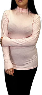 Load image into Gallery viewer, Ladies Polo Roll Neck Long Sleeve Turtle Neck Plain Jumpers for Women Top Womens Ladies New Plain Turtle Polo Roll Neck Long Sleeve Stretch Jumper T-Shirt Tee Top 8-14
