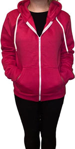 Load image into Gallery viewer, Ladies Plain Colour Hoodie Womens Fleece Hooded Top Zip Zipper Hoodie Sweatshirt Available in 22 Colours Plus Sizes Small-XL
