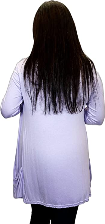 Ladies Long Sleeve Pocket Cardigan Womens Top Sizes 8-14