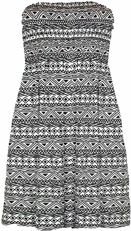 New Womens Ladies Sheering Top Strapless Bandeau Dress Top Jersey Ladies Plus Size Boobtube Top Dress UK 16-22