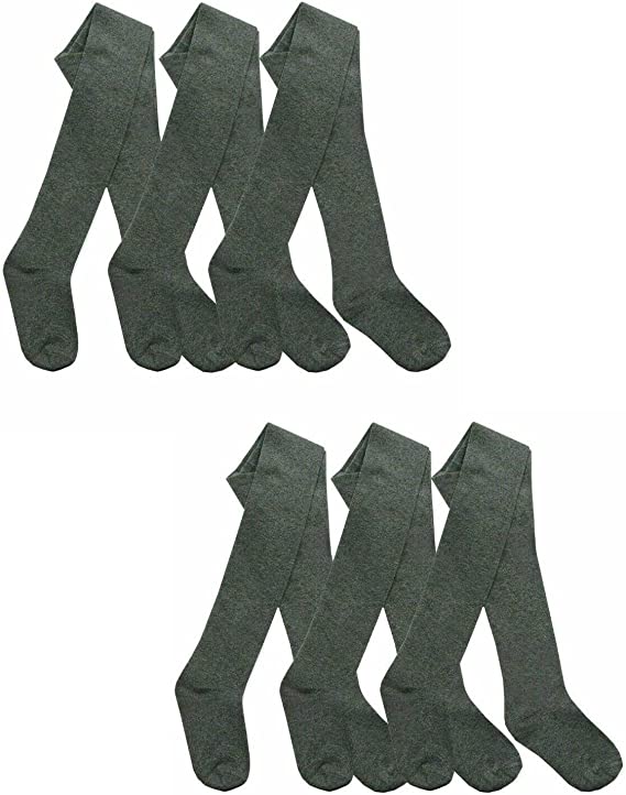 Girls Kids Tights Cotton Rich Plain School Warm Thick Girl Tights School Pair Warm Cotton Rich Plain Soft Children 2-13 Year
