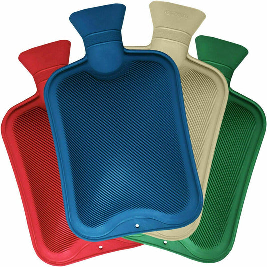LUXE DIVA Hot Water Bottle 1.8 Litre Ribbed Rubber