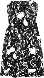 Load image into Gallery viewer, New Womens Ladies Sheering Top Strapless Bandeau Dress Top Jersey Ladies Plus Size Boobtube Top Dress UK 16-22
