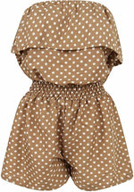 Load image into Gallery viewer, Women’s Ladies Polka Dot Frill Bandeau Short Playsuit Size 8-22
