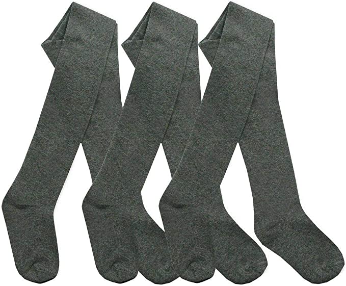 Girls Kids Tights Cotton Rich Plain School Warm Thick Girl Tights School Pair Warm Cotton Rich Plain Soft Children 2-13 Year
