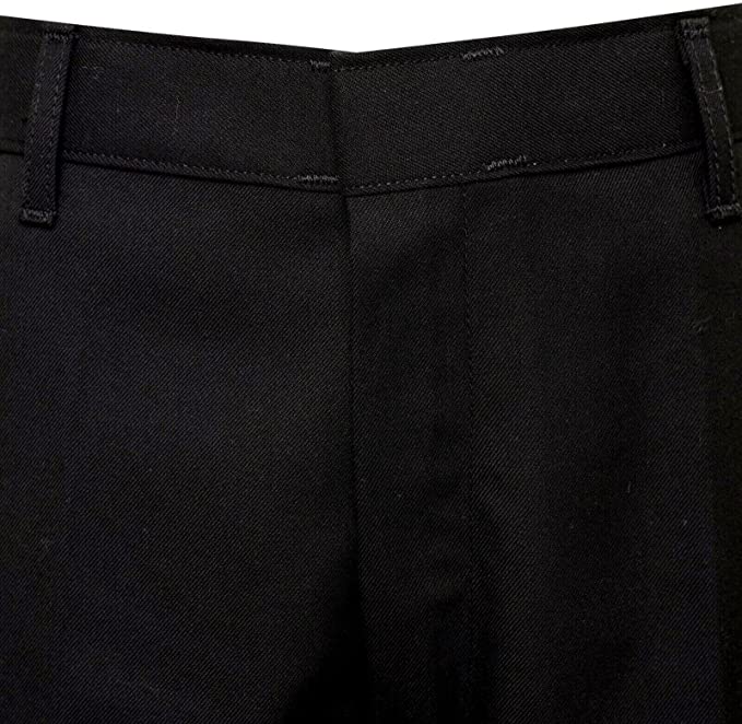 Boys School Uniform Half Elastic Waist Zip & Clip Trouser Boys Zip & Clip School Uniform Pants Boys Pull Up School Trousers 4-15 Years