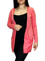Load image into Gallery viewer, Ladies Long Sleeve Pocket Cardigan Womens Top Sizes 8-14
