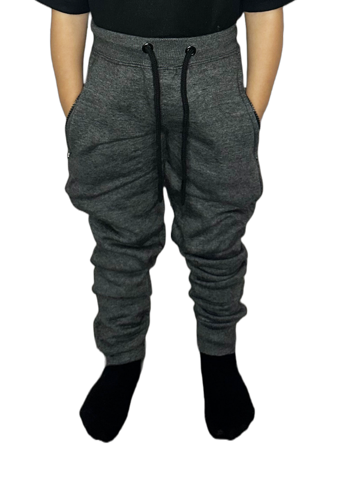 Kids Fleece Jogging Bottoms Boys Girls Sports PE Joggers Children Unisex Casual Fleece Pull On Trouser